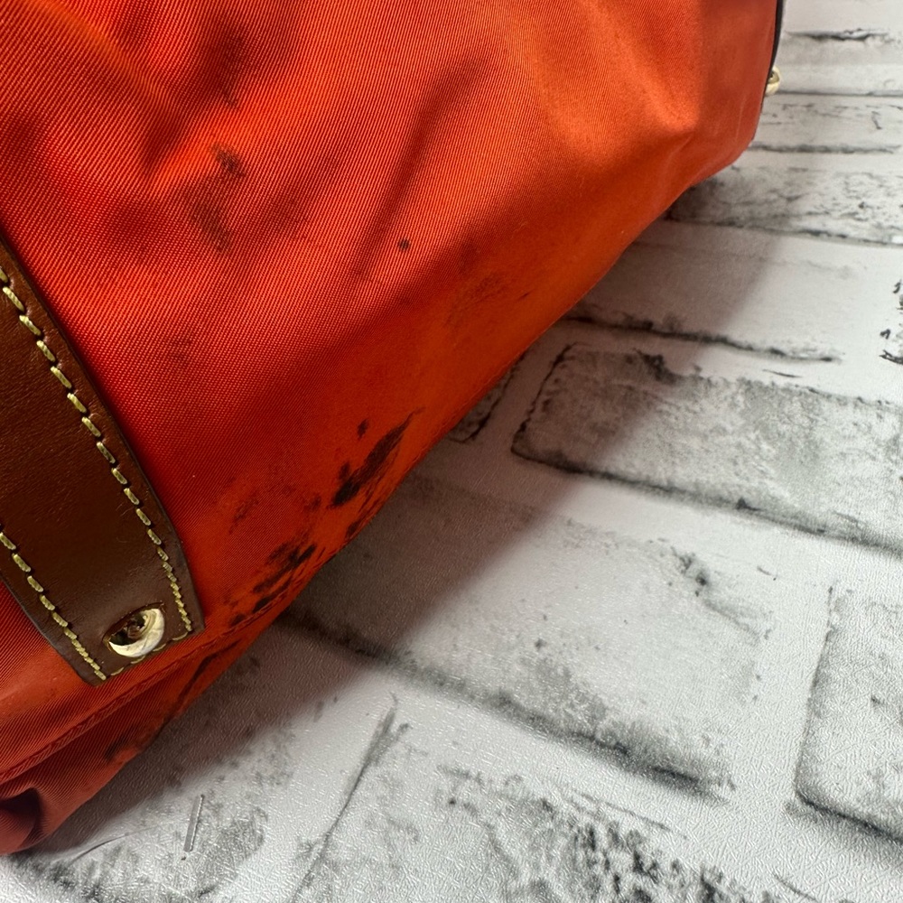 Dooney & Bourke Orange and Brown Tote Bag - Picture 9 of 9